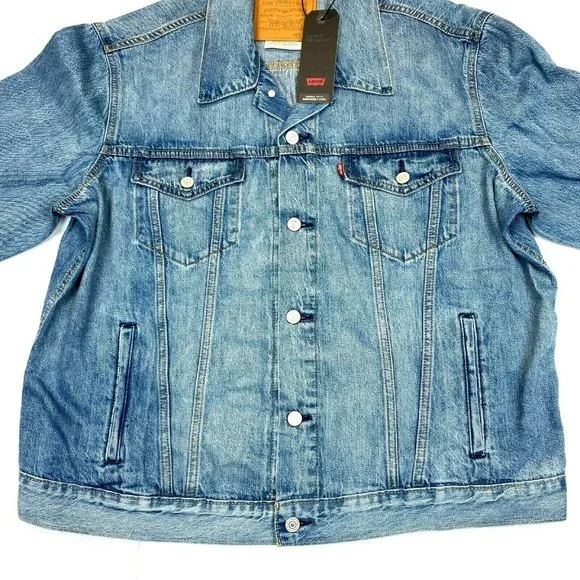 Men's Levi's Trucker Blue Jean Jacket (723340351) Killebrew Light Wash - XXL - Picture 3 of 5